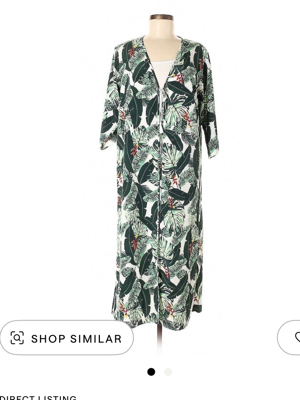Rachel Zoe Green Tropical Leaf kimono